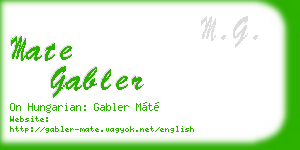 mate gabler business card